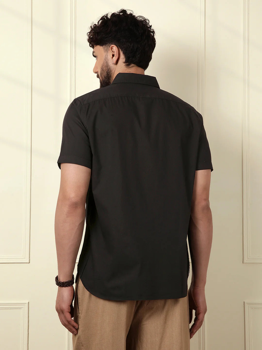Bold Smart Casual Black Shirt