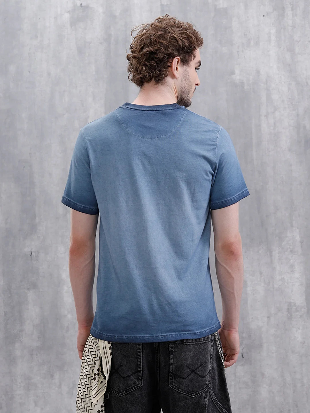 Washed Pigment Dyed T-Shirt | Blue