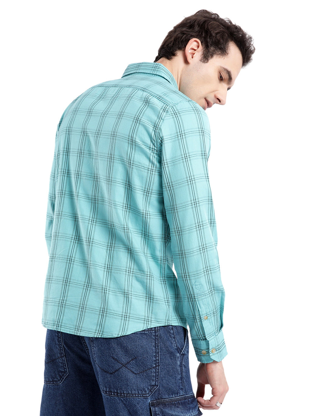 Blue Delight Casual Checked Shirt