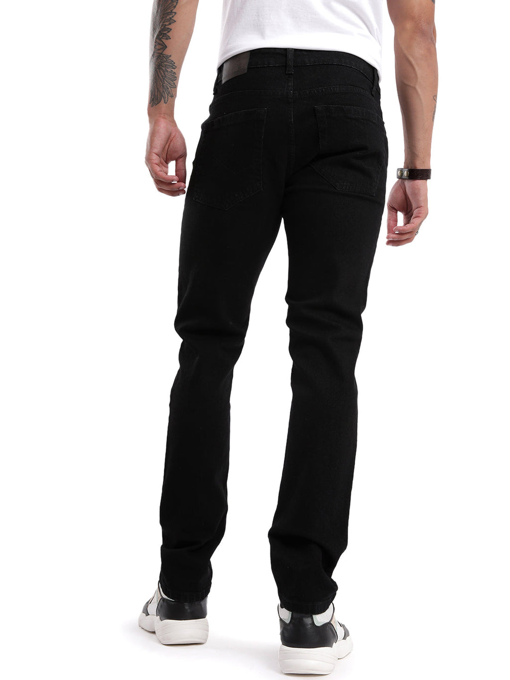 Apex Black Solid Casual Jeans