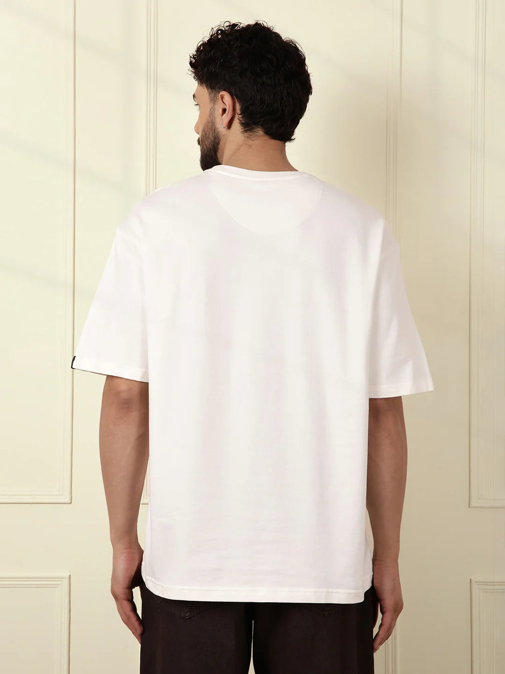 Heavy GSM Placement Print T-Shirt  | Off White