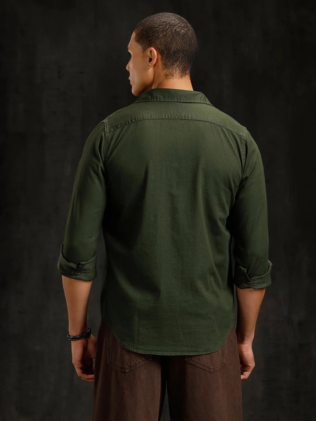 Double Pocket Overdyed Shirt | Olive