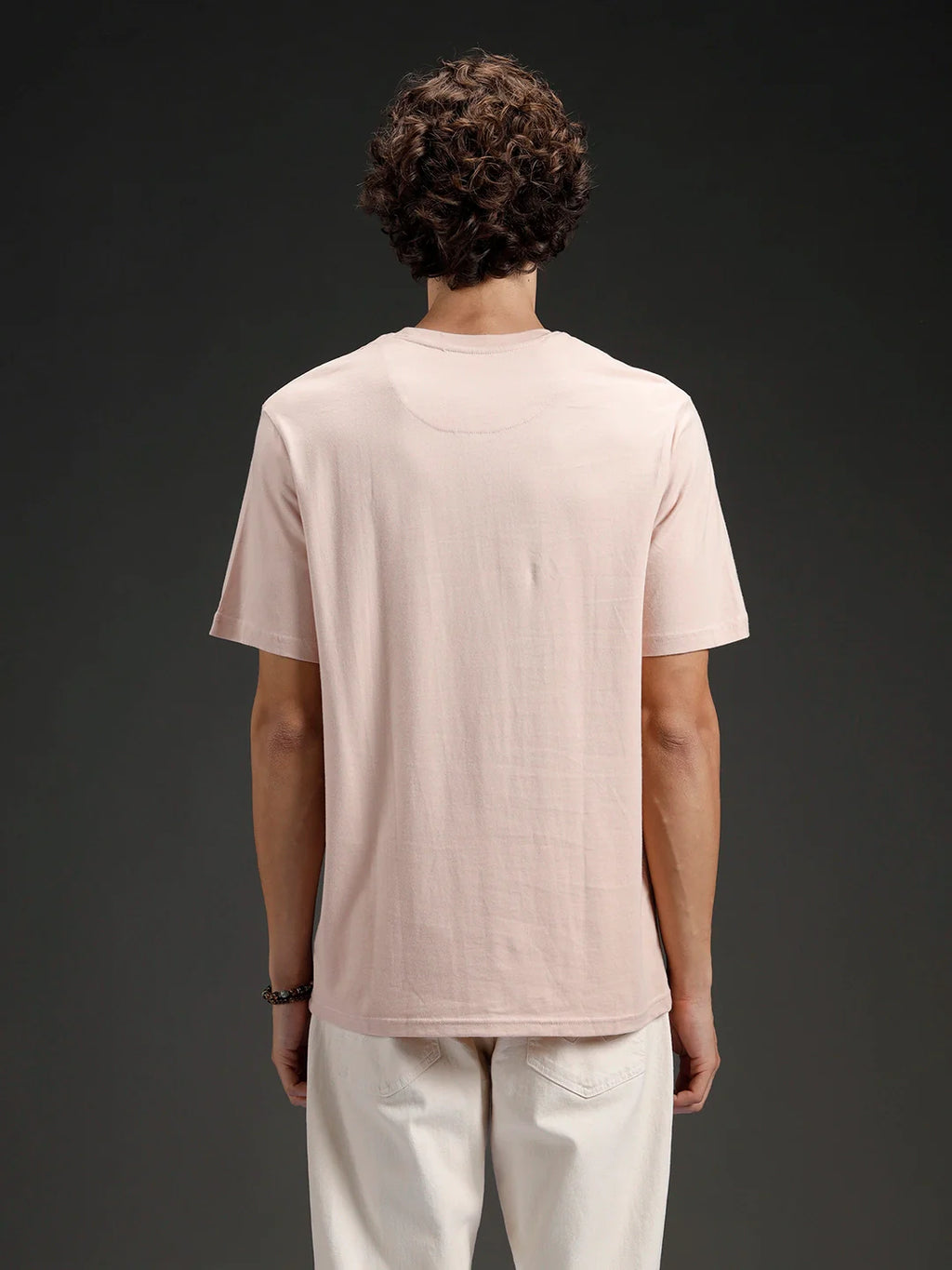 Men's Regular Fit T-shirt with Placement Graphic | Pink