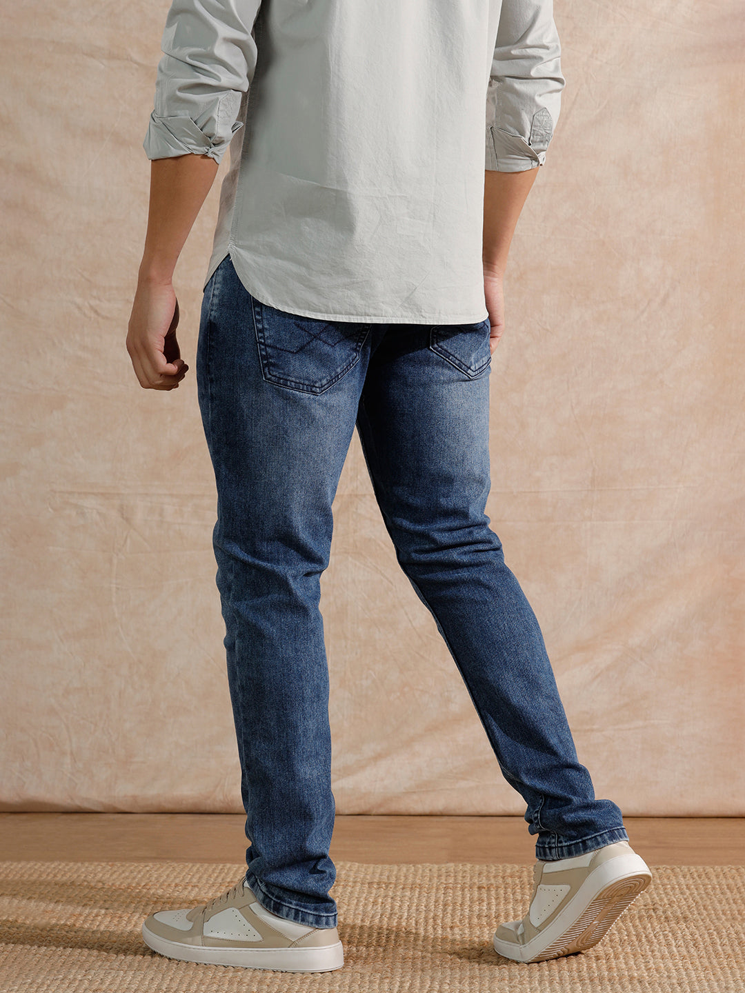 Casual Heavy Fade Slim Fit Jeans | Dark Blue