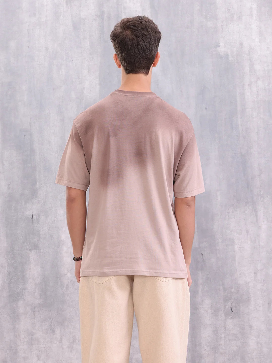 Ombre Fade T-Shirt – Casual Streetwear Style | Beige