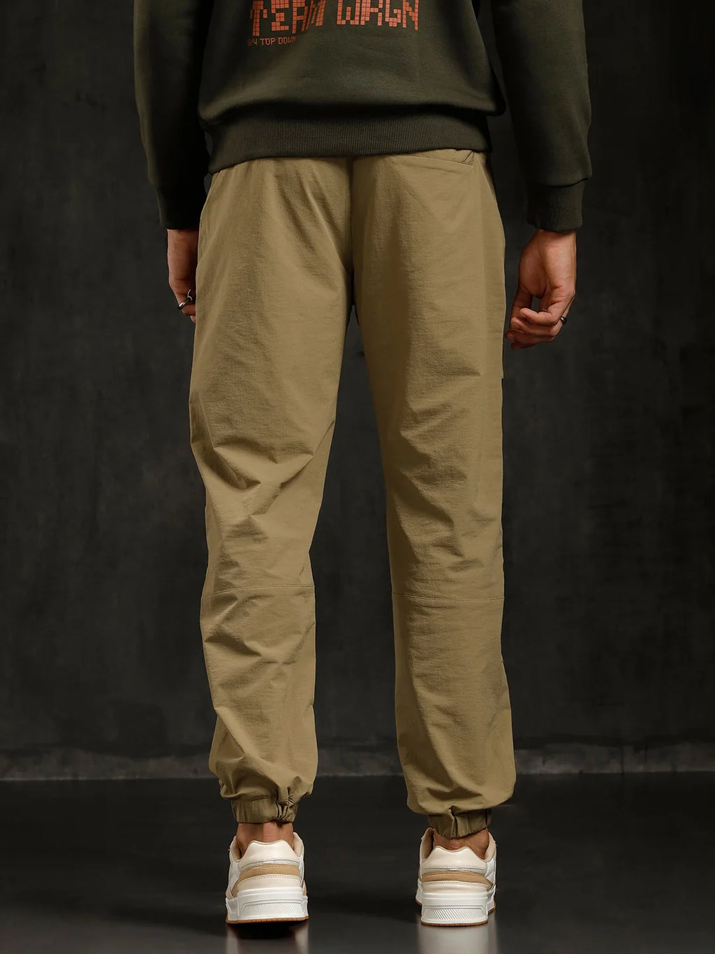 Solid Straight Fit Jogger | Khaki
