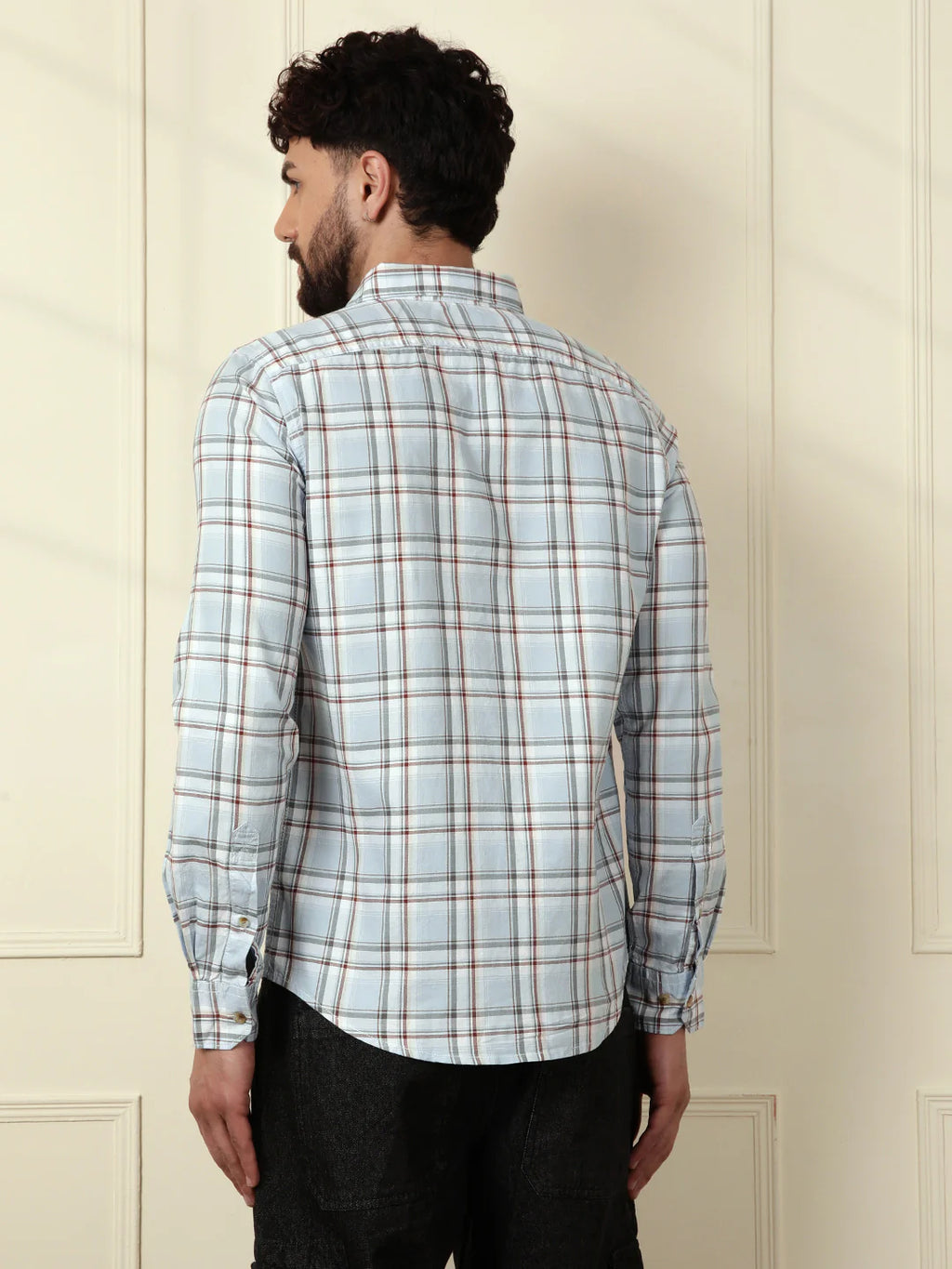 Classic Checked Cotton Shirt | Blue
