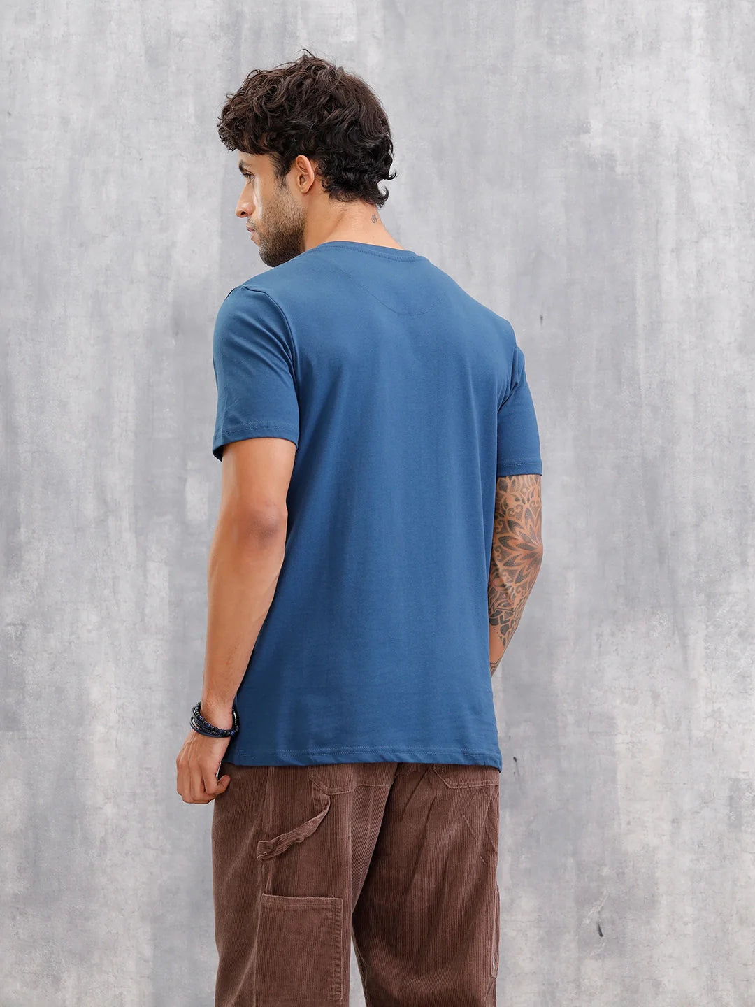 Puff Printed Regular Fit T-shirt | Blue