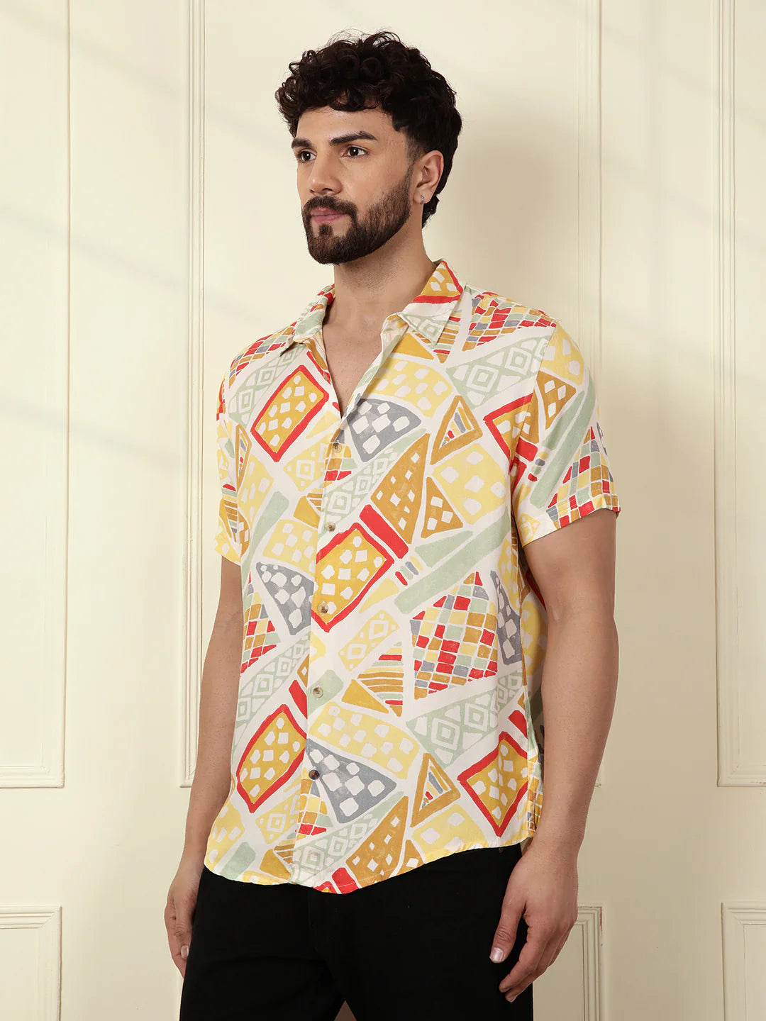 AOP Fluid Light Weight Viscose Shirt  | Multicolor
