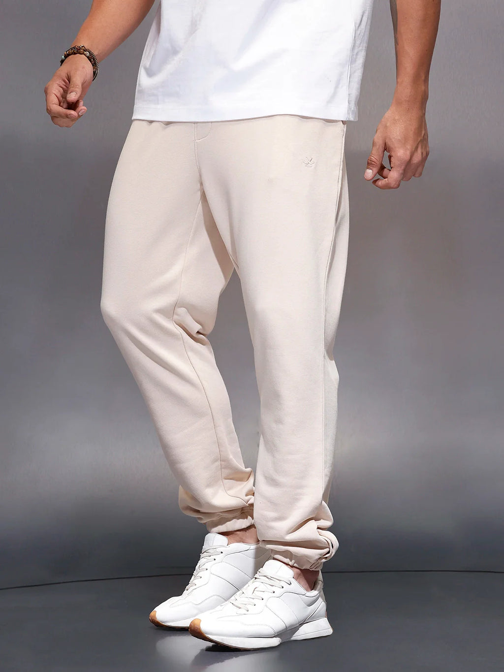 Men's Straight fit Knit Jogger | Beige