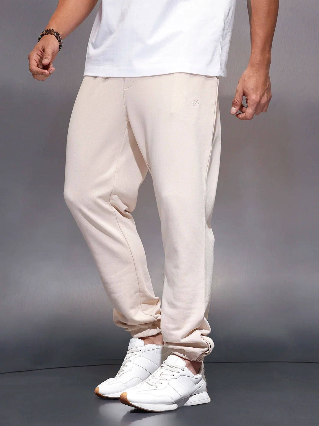 Men's Straight fit Knit Jogger | Beige
