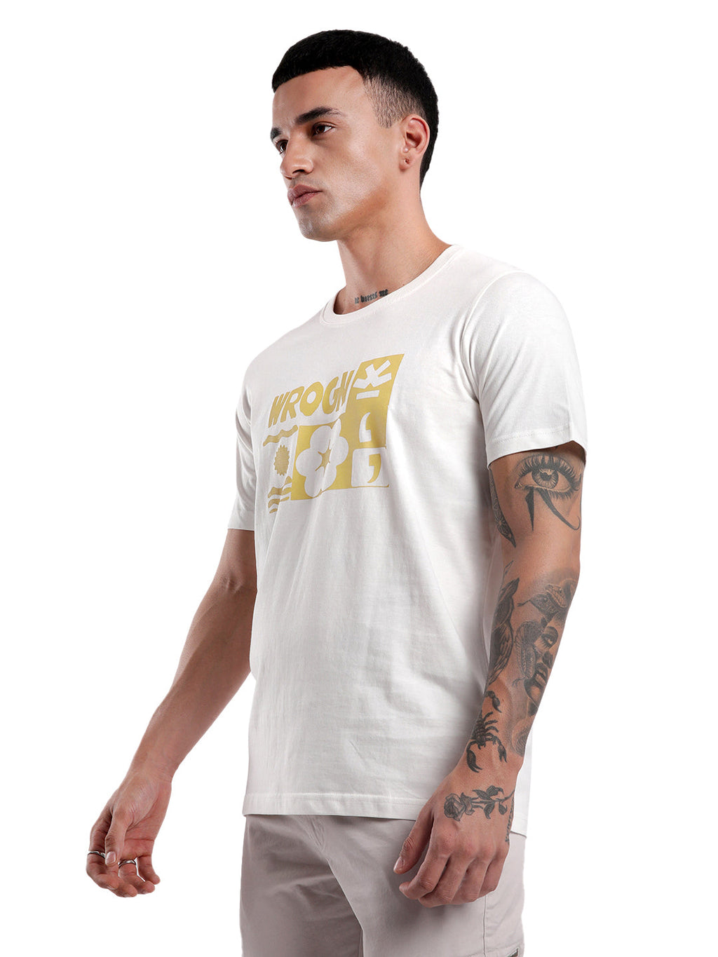 Wrogn Bloom Printed T-Shirt