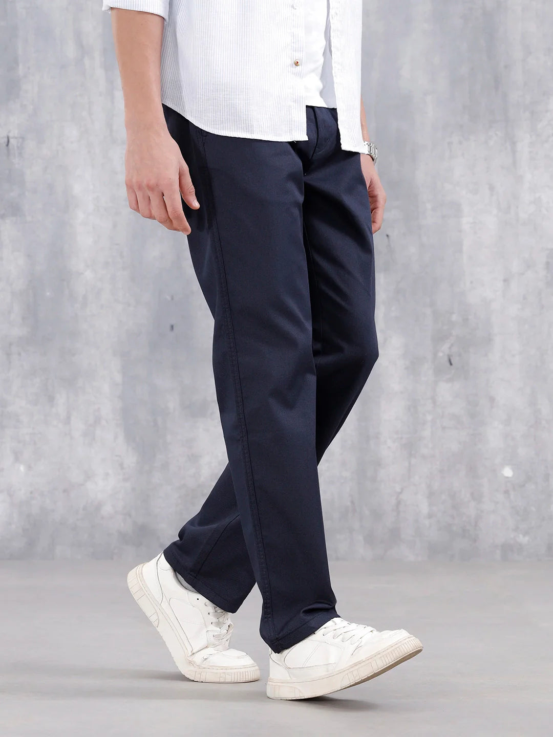 Men's Casual Straight Fit Jogger | Navy Blue