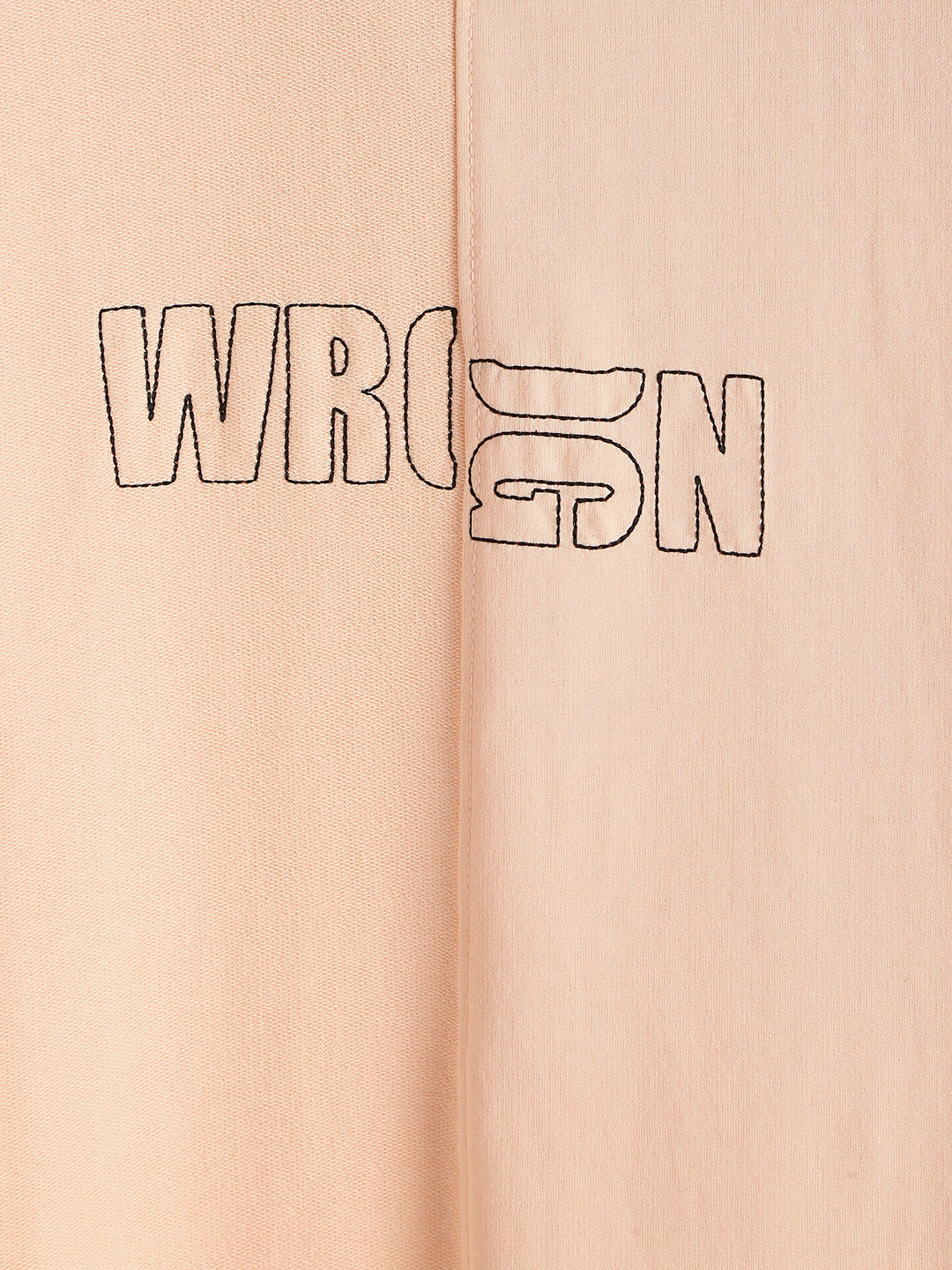 Embroidered Oversized Fit T-Shirt | Peach