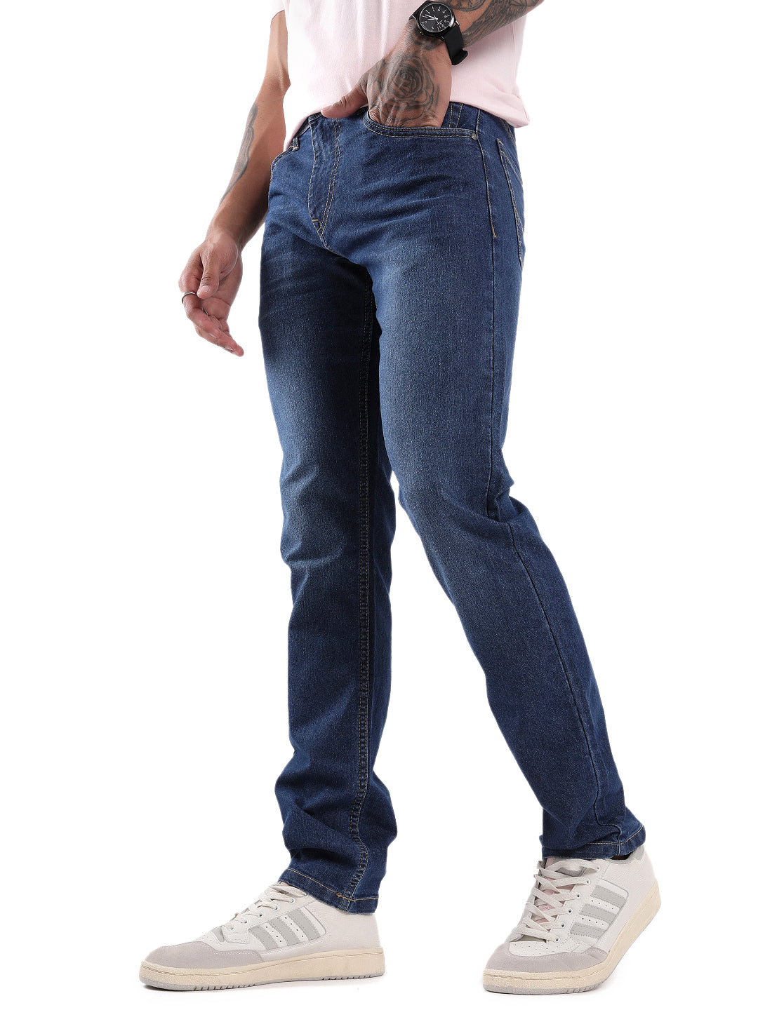 Blue Twilled Slim Jeans