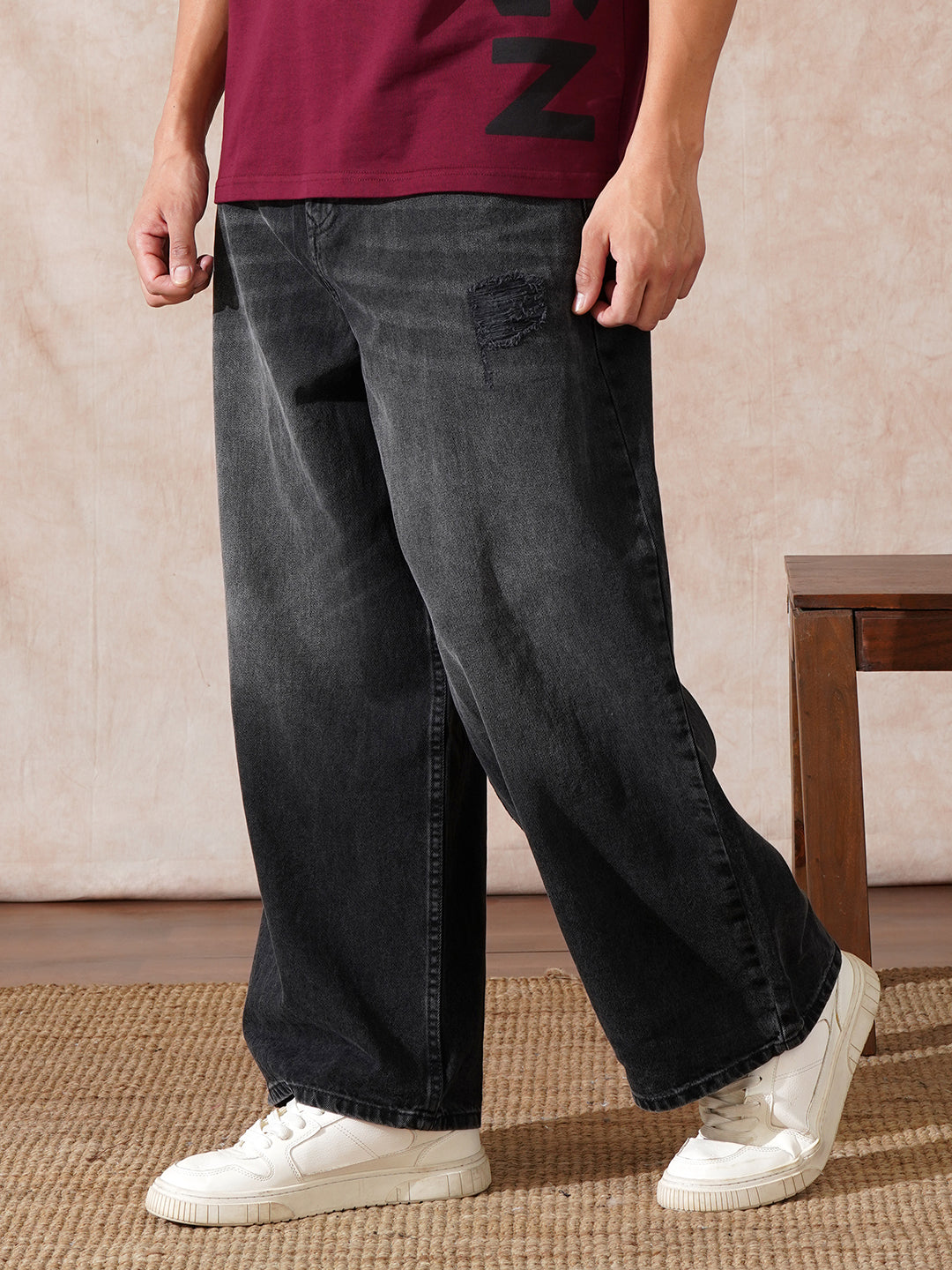 Casual Baggy Fit Jeans | Dark Grey