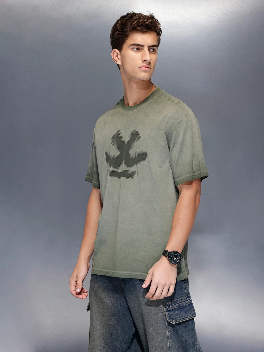 Men’s washed oversized tshirt | Charcoal