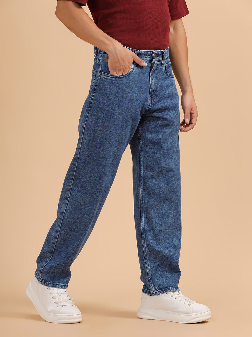 Casual Loose Fit Jeans | Light Blue