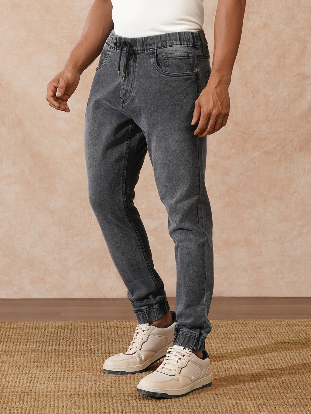 Faded Denim Jogger | Dark Grey