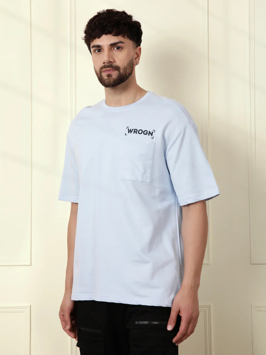 Heavy GSM Back Printed T-Shirt | Blue