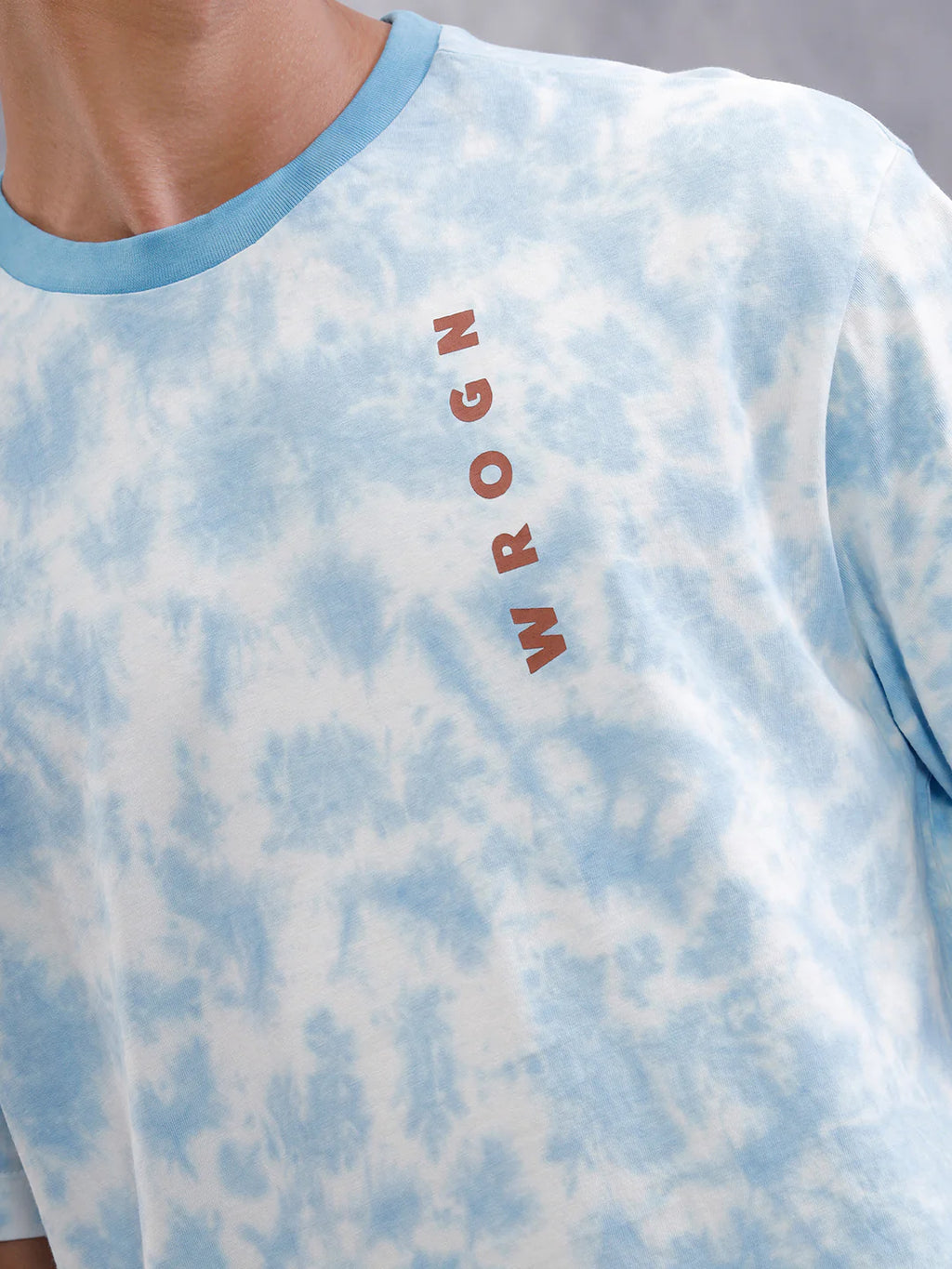 Tie-Dye Oversized Fit Cotton T-Shirt | Blue