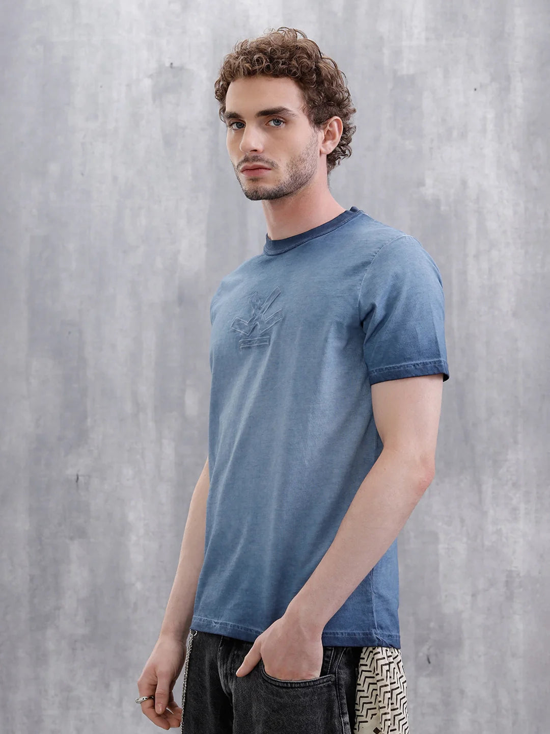 Washed Pigment Dyed T-Shirt | Blue