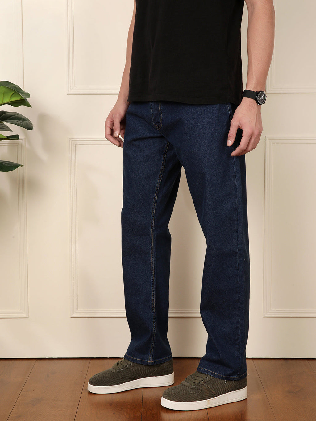 Dark Blue Regular Fit Denim Jeans