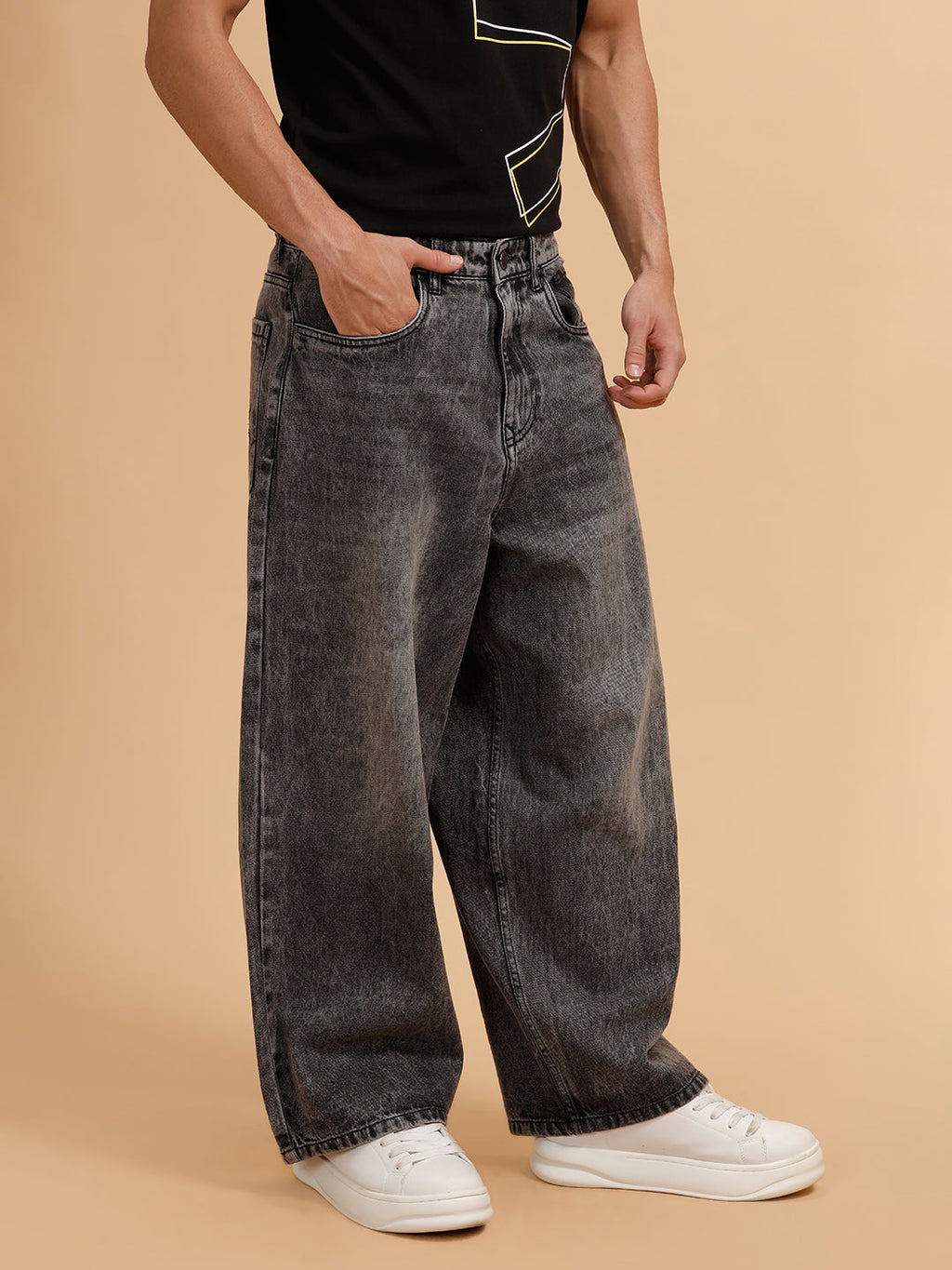 Casual Baggy Fit Jeans | Grey