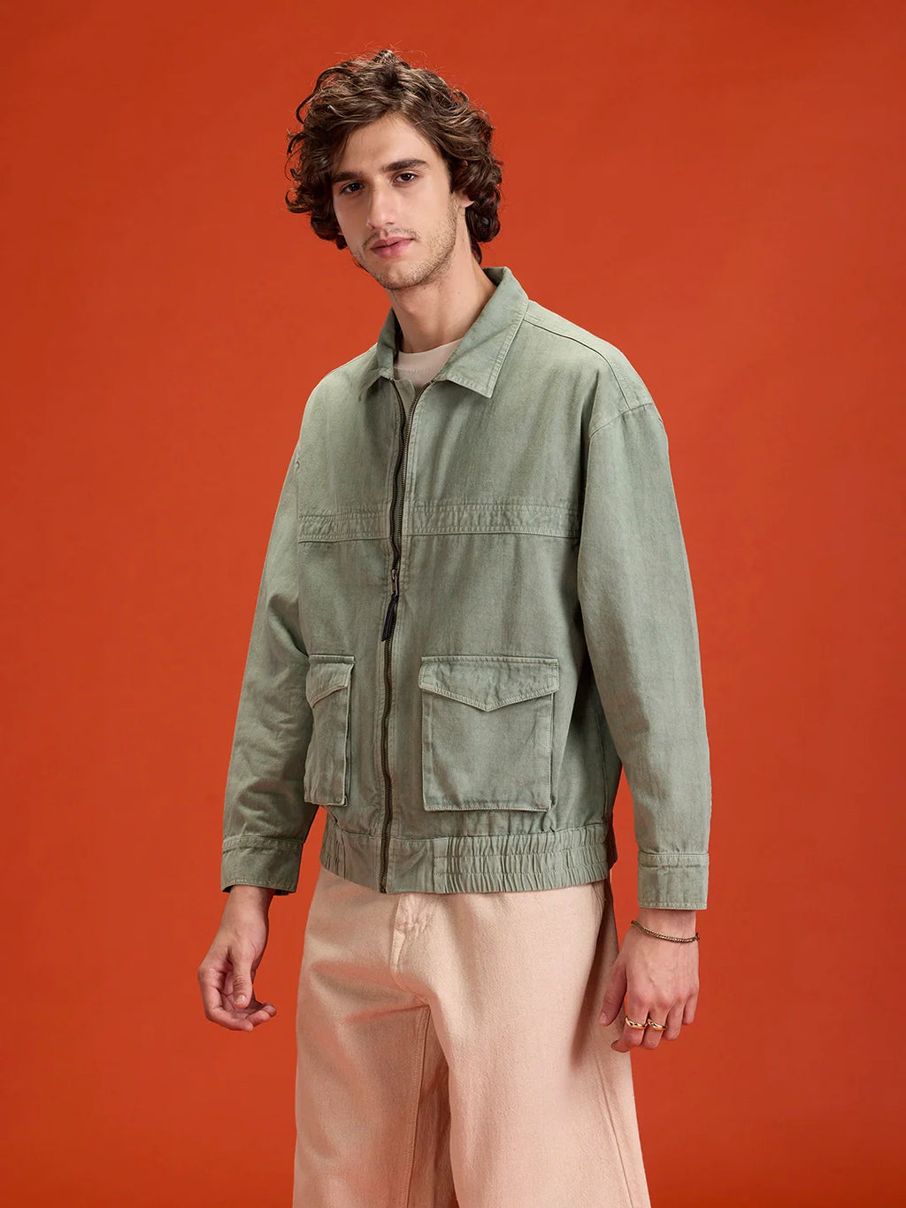 Dusty Olive Terrain Utility Jacket | Olive wash