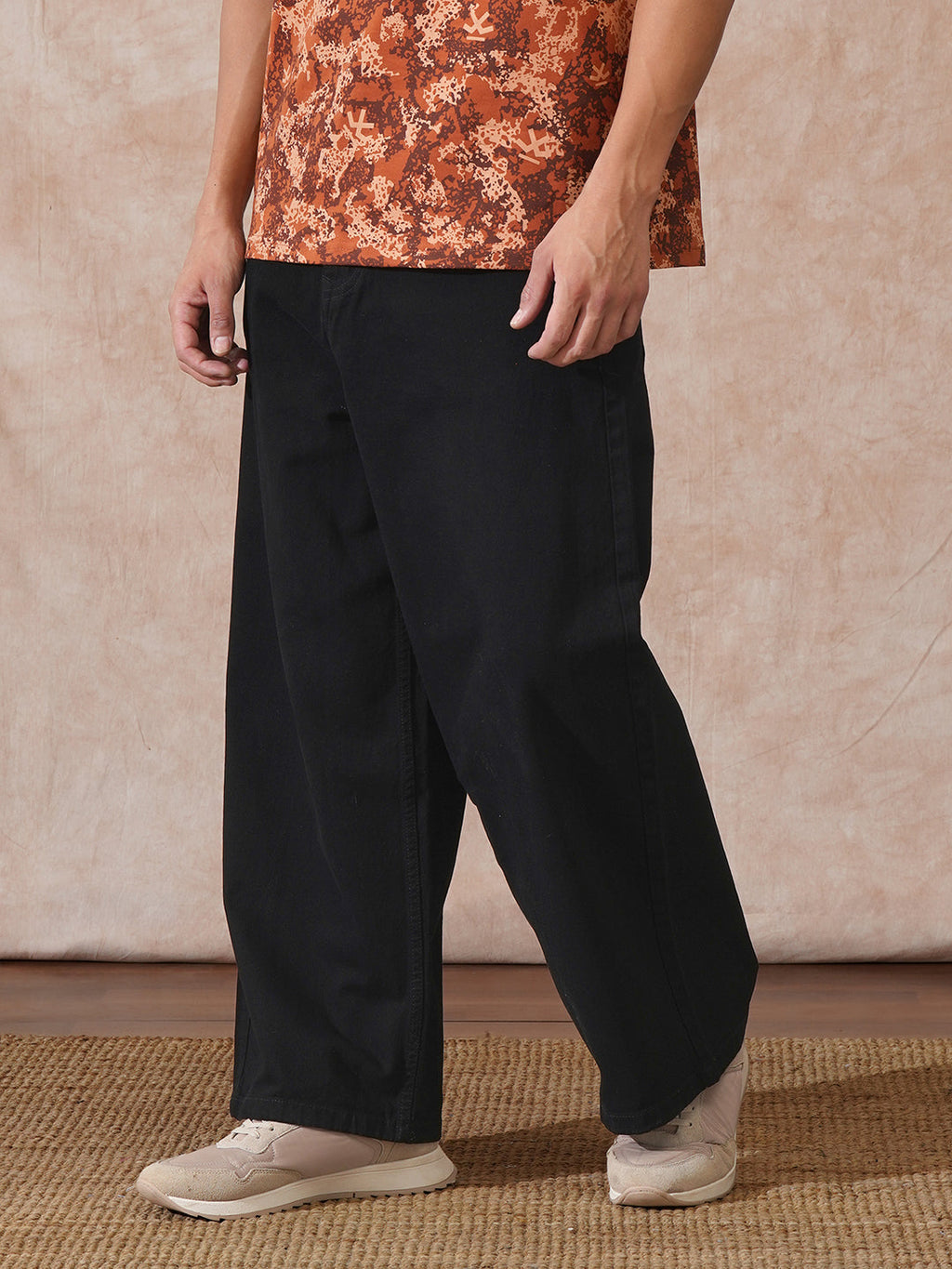 Casual Baggy Fit Jeans | Black