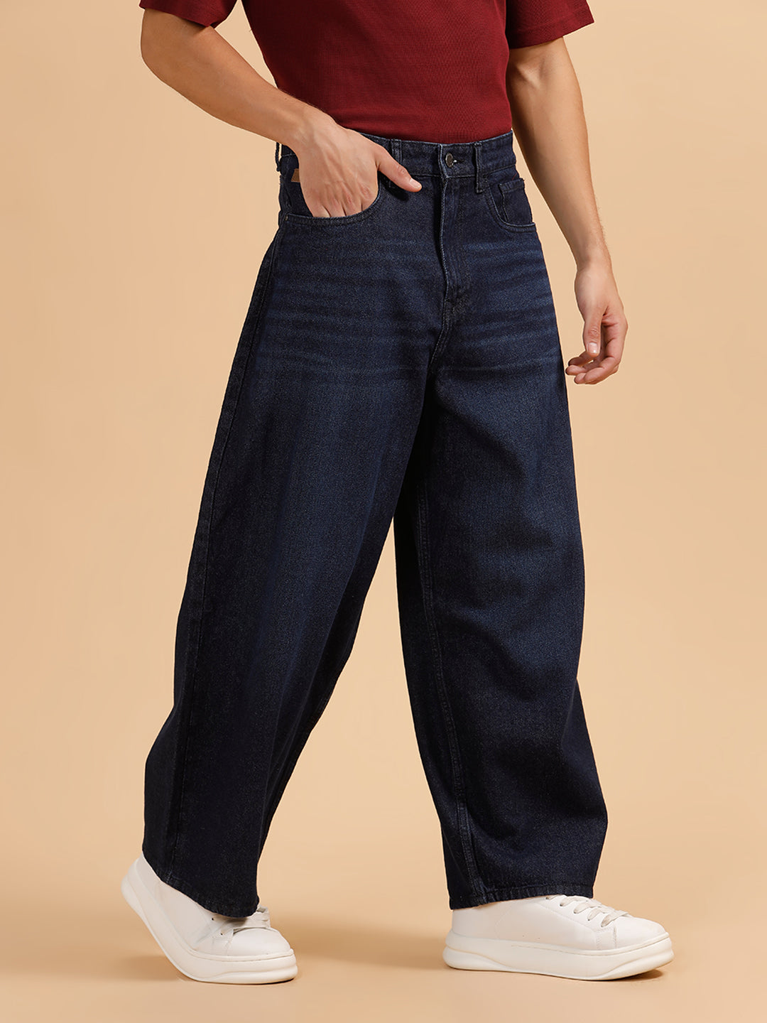Casual Baggy Fit Jeans | Dark Blue