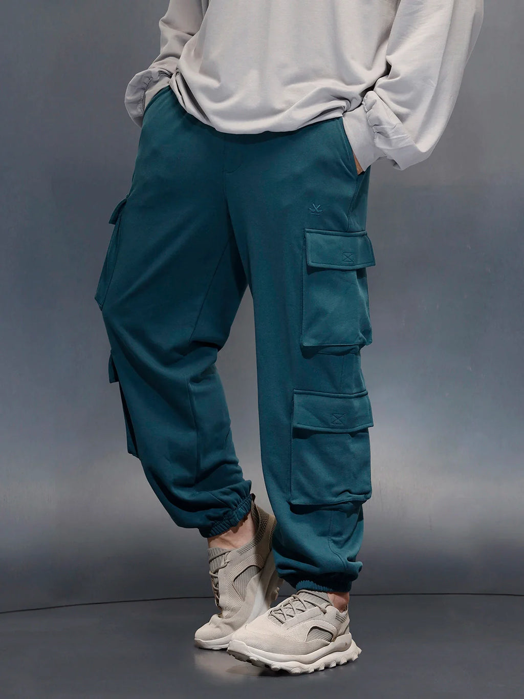 Casual Utility Pocket Joggers for Men  | Green