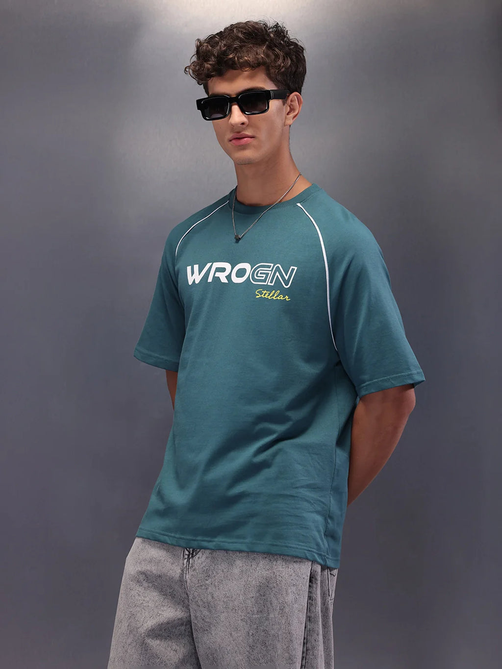 Stellar Placement Printed T-Shirt | Green