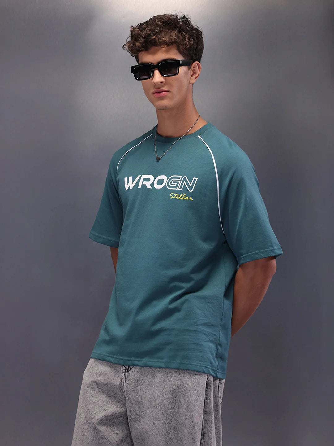 Stellar Placement Printed T-Shirt | Green