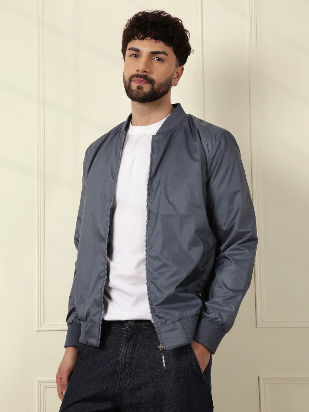 Classic Nylon Bomber Jacket