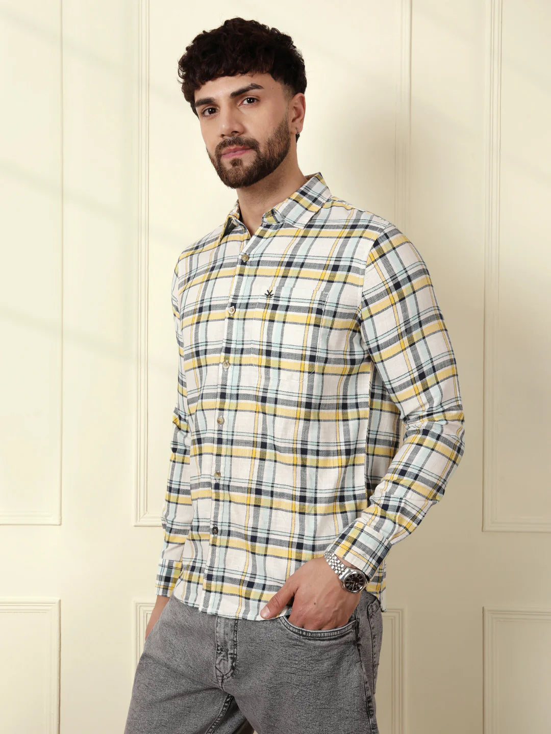 Classic Checked Summer Shirt | White