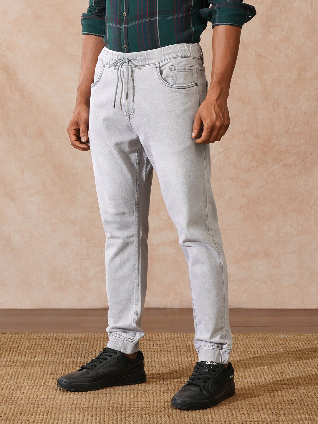 Faded Denim Jogger | Grey