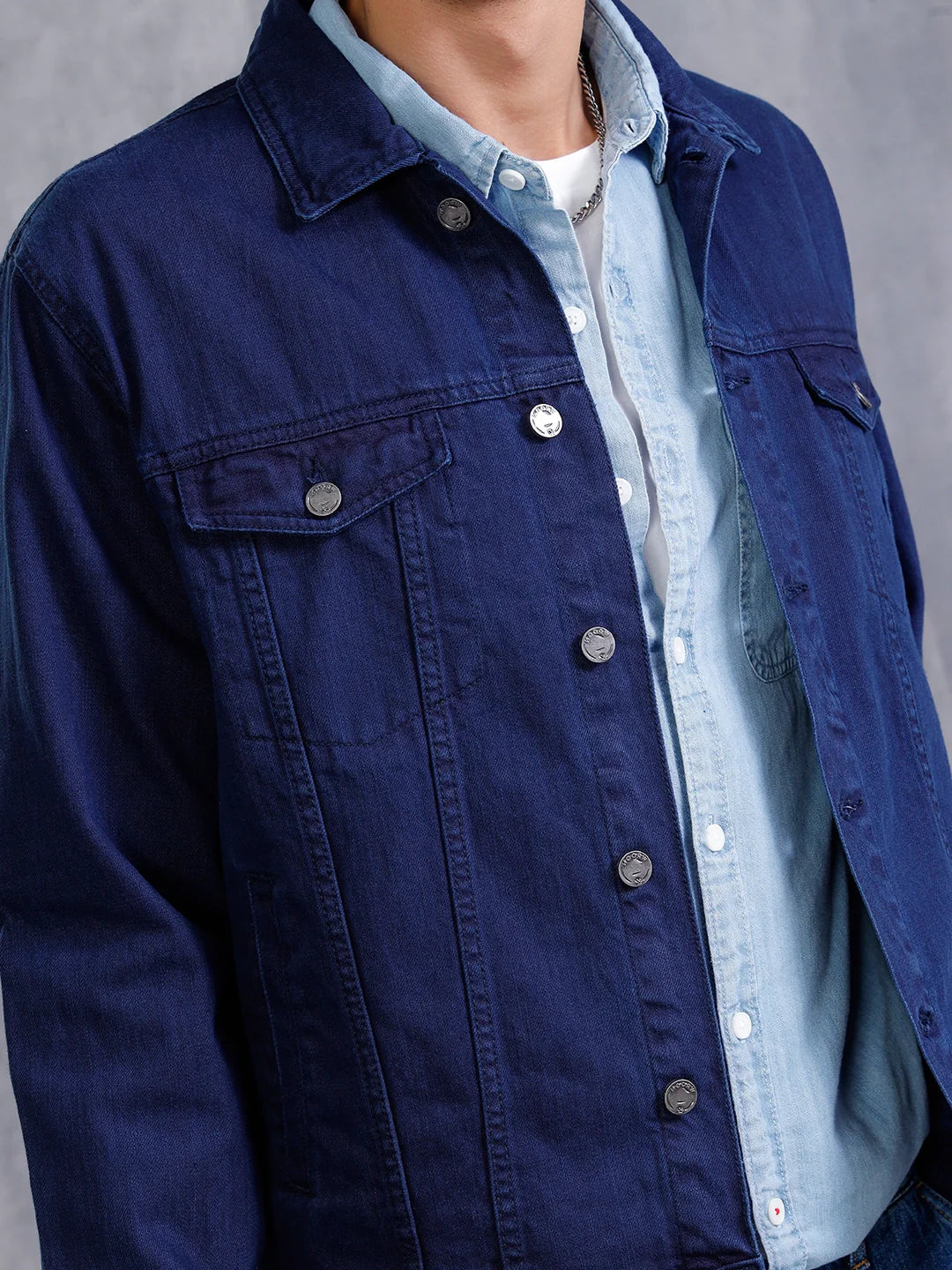 Classic Double Pocket Denim Jacket | Blue