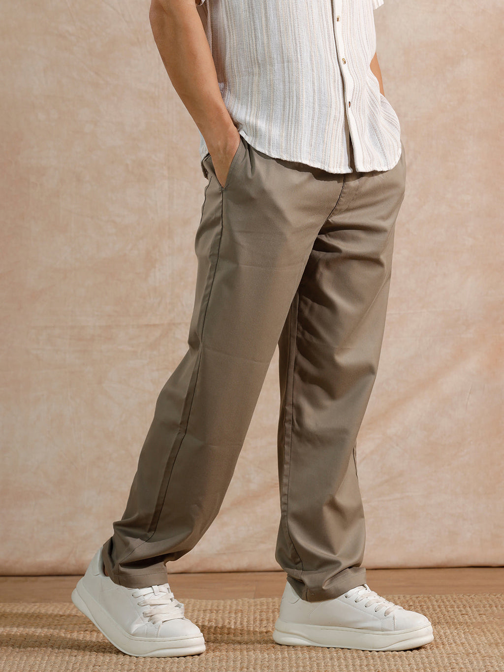 Casual Loose Fit Trouser  | Khaki