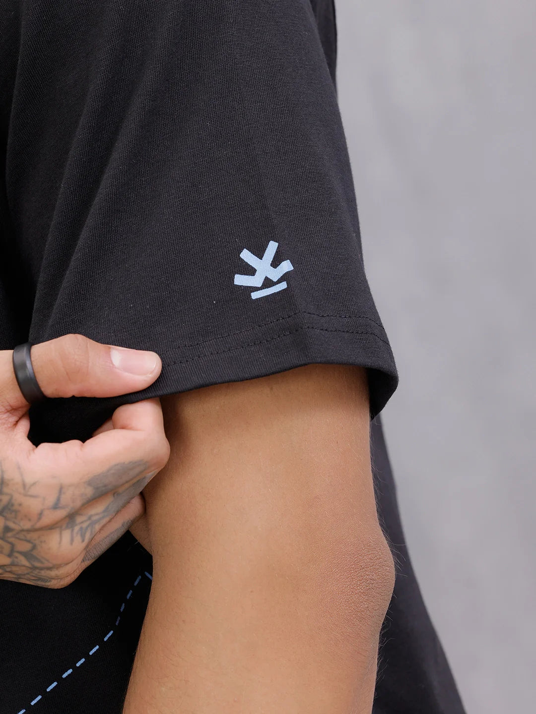 Graphic Printed Casual Fit T-shirt | Black