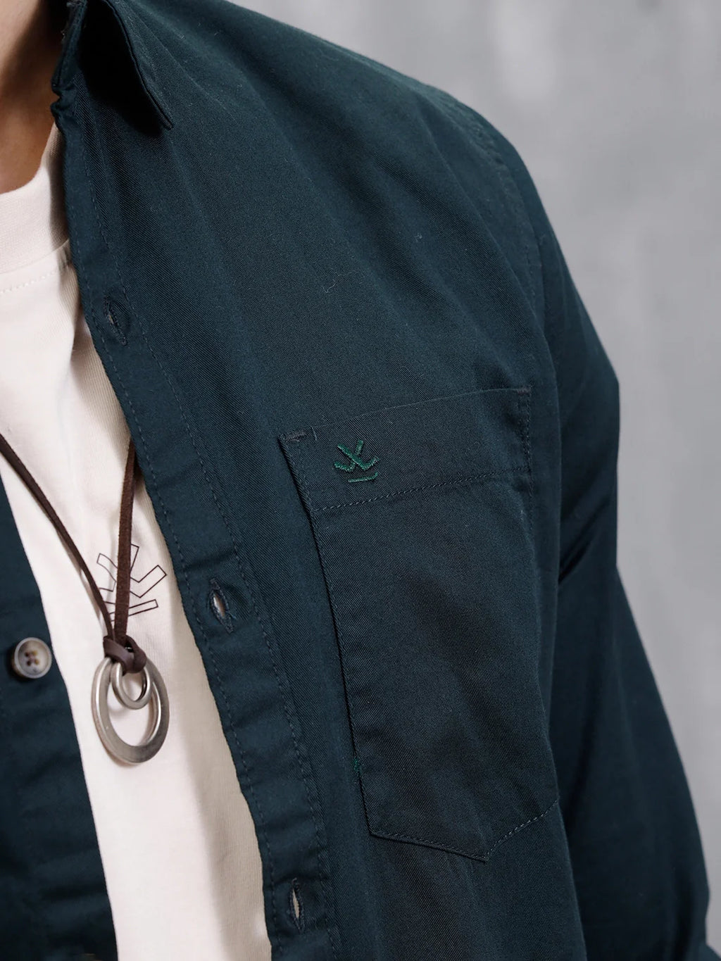 Double Pocket Regular Fit Shirt | Dark Blue