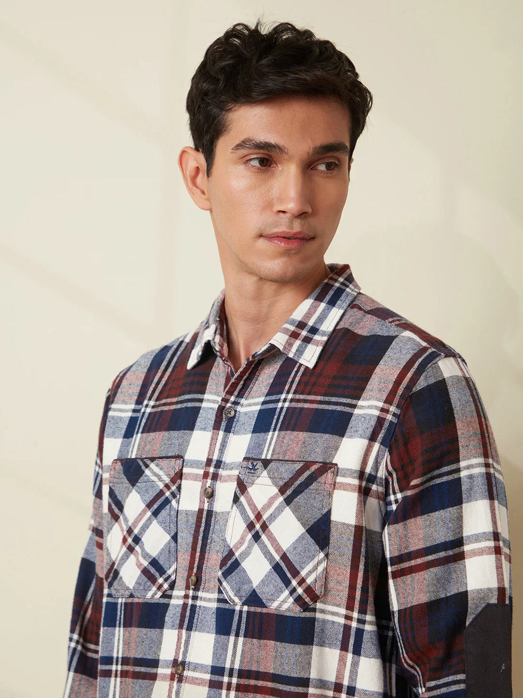 Brushed Flannel Overshirt  | Multicolor