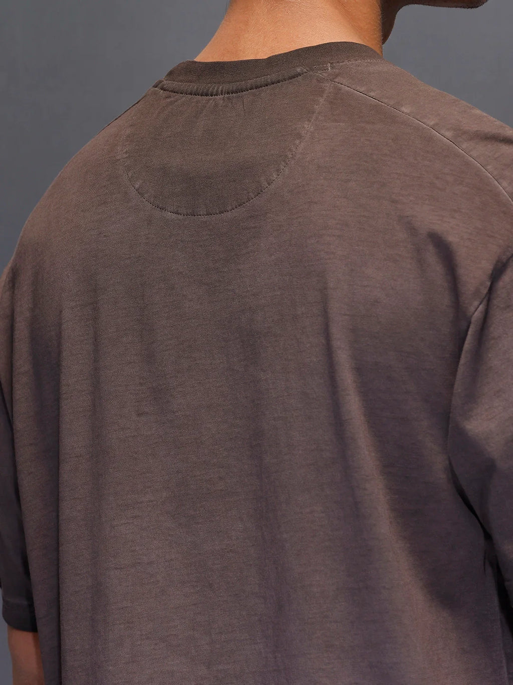 Men's Wrogn Branded Oversized washed Tee |  Brown