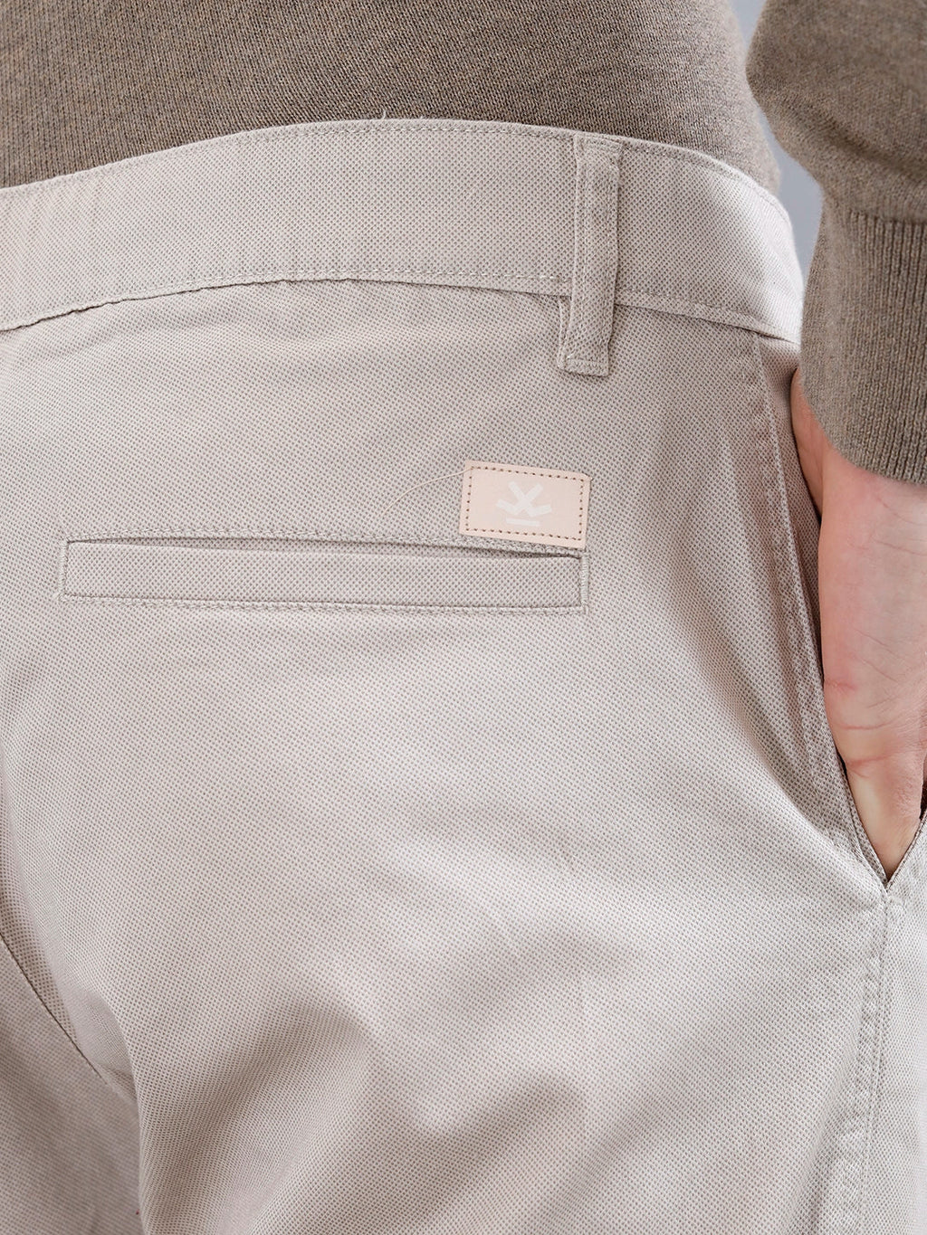 Men's Straight Fit Woven Jogger | Beige