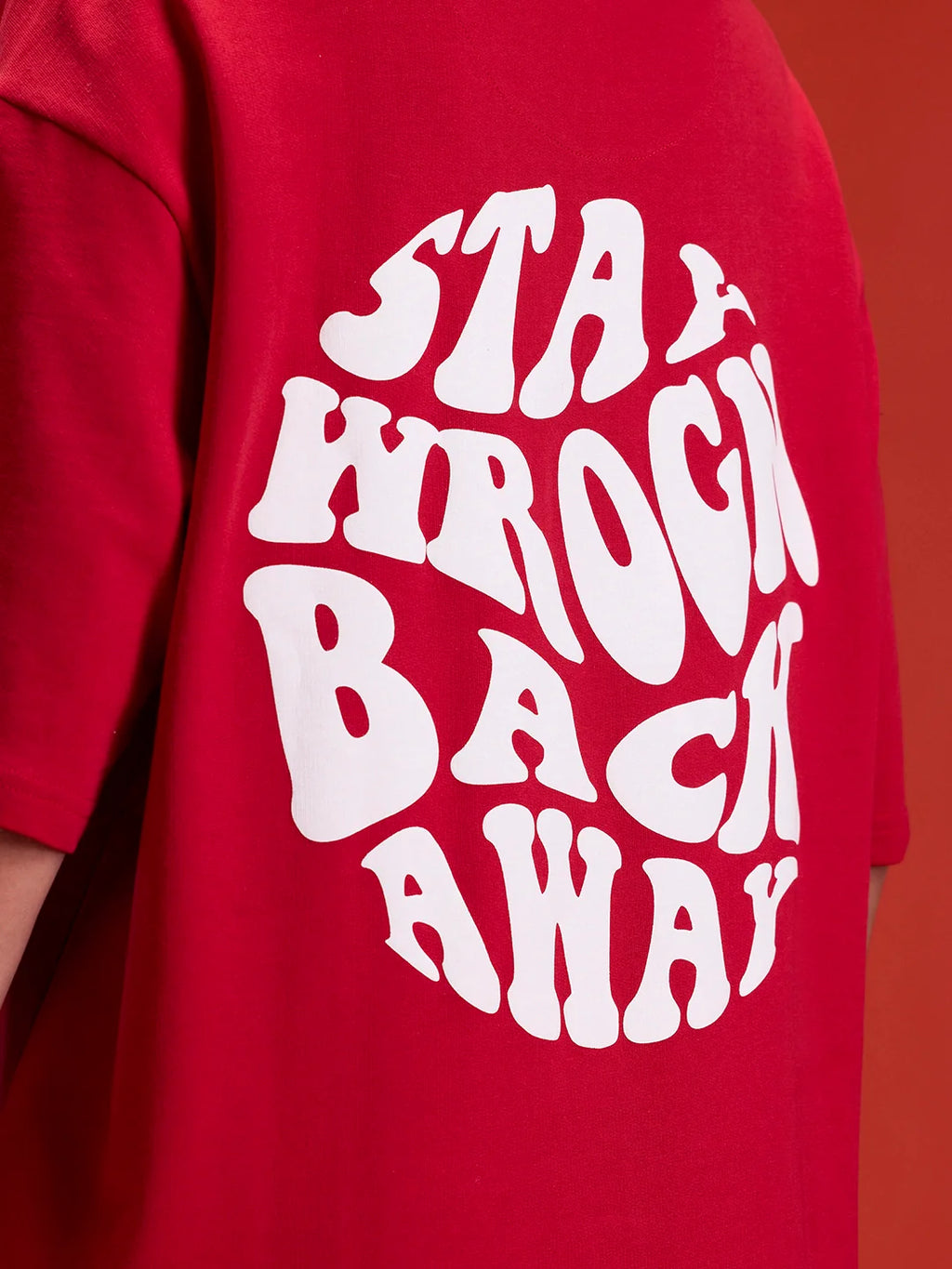 Men's Oversized Tee With Graphic  |  Red