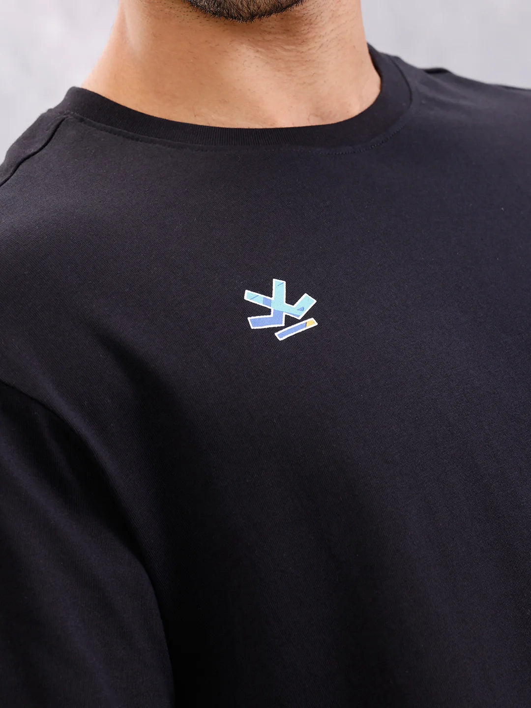 Graphic Printed Oversized Fit T-shirt | Black