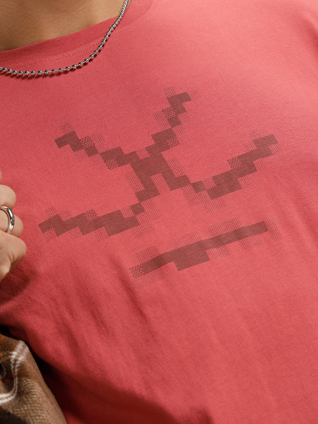 Logo Printed Comfort Fit T-Shirt | Red