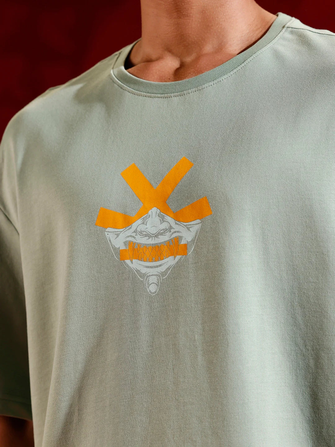 Wrogn Graphic Printed Oversized Fit T-Shirt | Green