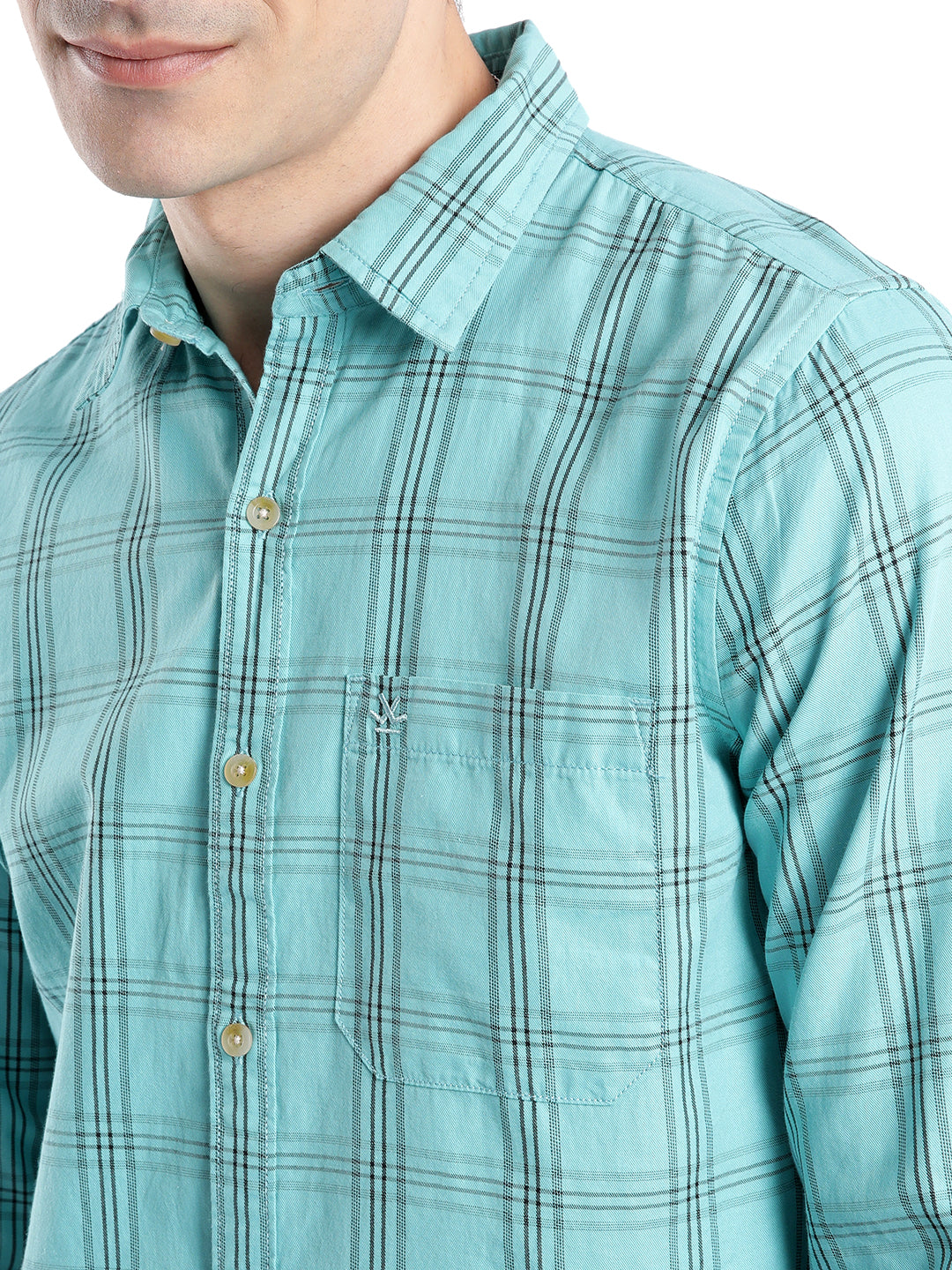 Blue Delight Casual Checked Shirt