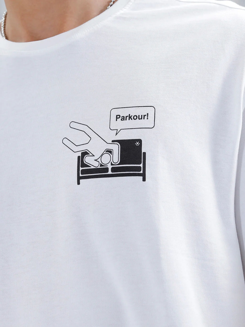 Casual Men’s Oversized T-Shirt Featuring The Office | White